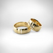 Vestuviniai žiedai Nr. 92 - auksas 585, briliantai