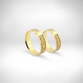 Vestuviniai žiedai Nr. 101 - geltonas auksas 585