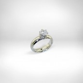 Sužadėtuvių žiedas - auksas 750, deimantas