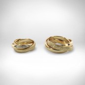 Vestuviniai žiedai Nr. 63 - auksas 585, deimantai