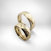 Vestuviniai žiedai - auksas 585, deimantai