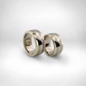 Vestuviniai žiedai - auksas 585, titanas