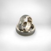 Vestuviniai žiedai - auksas 585, titanas, deimantas