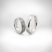 Vestuviniai žiedai Nr. 115 - baltas auksas 585