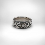 Žiedas Žuvėdros - auksas 585, deimantas
